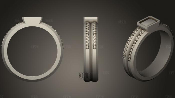 Ring 76 stl model for CNC